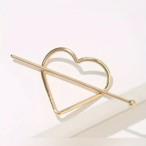 NWT Detachable Heart Shaped Alloy Hairpin